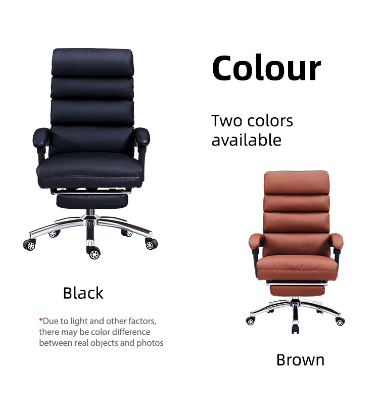 Brown Leather Executive Chair With Footrest Executive Office Chair With Leg Rest