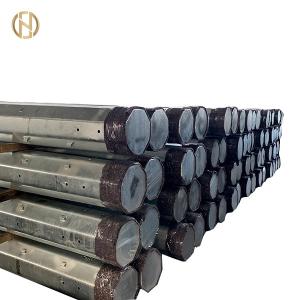 Quality 33KV 12m Steel Utility Pole Hot Dip Galvanized Steel Pole Wind Resistant wholesale