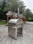4 wheels Stainless Steel Wood Fired Pizza Oven Brush Outdoor Stainless Pizza