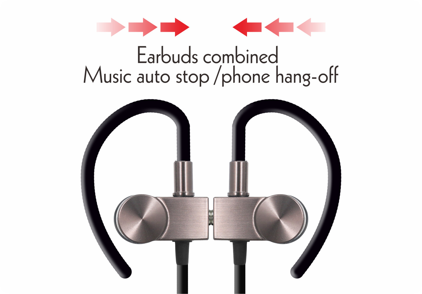 Necklace V4.2 110mAh Metal Magnet Wireless Bluetooth Earphone