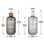 Gray 500ml Plastic Packaging Bottles Body Care Frosted Recycling