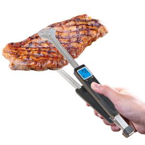 Quality 43cm*6cm*6cm BBQ Stainless Steel Food Tong With Thermometer wholesale