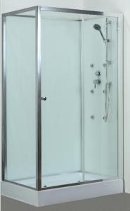 Quality Massage Rooms / Clubs Rectangular Clear Glass Shower Enclosures With Tray wholesale