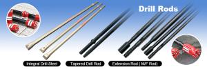 Quality 11 Degree Tapered Rock Drill Rods , Tungsten Carbide Rod In Underground Mining Industry wholesale