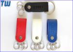 Leather Key Ring Buckle 16GB USB Flash Drive Swivel Metal Cover