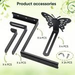 Outdoor Patio Garden Fence Pergola Balcony Metal Hanging Flower Pot Stand