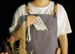 Grey Polyester Washable 60x80 Kitchen Cooking Apron