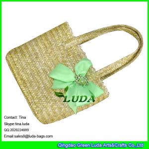 Quality LUDA hot sale promotional wheat straw beach tote bag with good material wholesale
