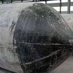 Black Inflatable Ship Launching Airbags Cylindrical Underwater Salvage Air Lift