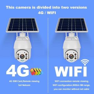 Quality 4G CCTV Solar Powerd Camera Wireless Pan Tilt Outdoor Dome Camera wholesale