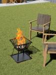 Outdoor Heating Trapezoid Metal Wood Burning Firepit Stove with BBQ and Picnic