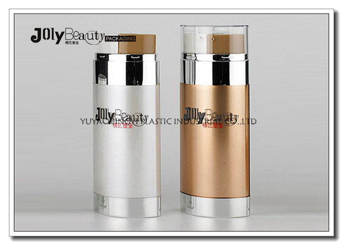 30ml Double Tube PP Airless Bottle For Skin Cream , Airless Pump Dispenser