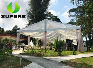 Quality Outdoor 100km/H Wind Load Waterproof Wedding Tent with 20x20m Clear Roof wholesale