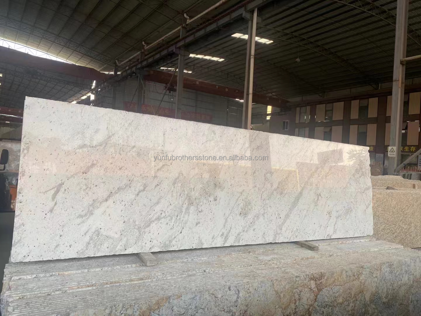 Top-Grade Andromeda White Granite Polished Slab for Residential Projects