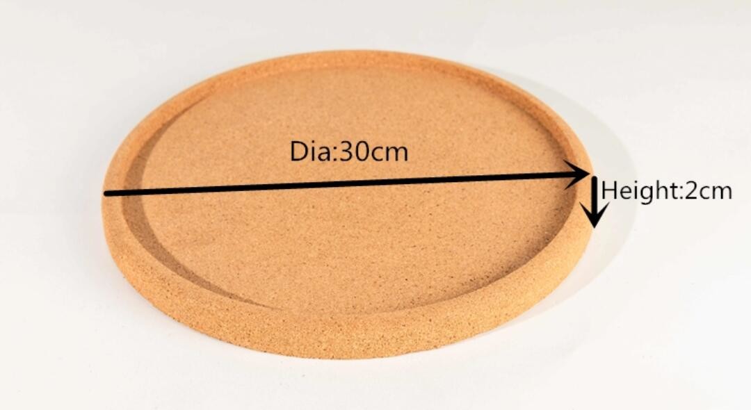 Factory Wholesale 11.75" Round Recycled Cork Tray for Fruit, Snacks or Coffee