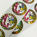 Adhesive Printable Foil Sticker Paper CMYK Clear Foil Labels