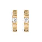 Ladies Cubic Zirconia Diamond Hoop Earrings Brass Round Brilliant Cut