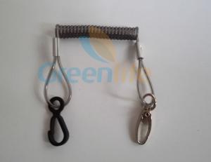 Quality Black Vinyl Coated Stainless Steel Coil Tether w/Plastic or Metal Accessory as Simple Fastener wholesale