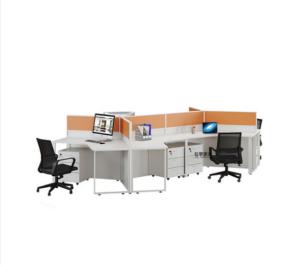 Quality Acrylic Office Workstation 6 Person Cluster Workstation 2000mm 1500mm wholesale