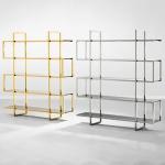 Modern Minimalist Stainless Steel Bookshelf Customisable Floor To Ceiling