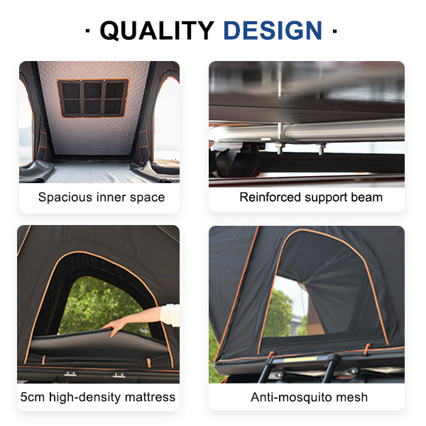 Truck And Pickup Compatible Grade Clamshell Aluminium Roof Tent 2 Person Car Tents Camping Outdoor Roof Top
