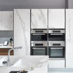 Quartz Stone Kitchen Cabinets Light Luxury Home Assembled Kitchen Cabinet