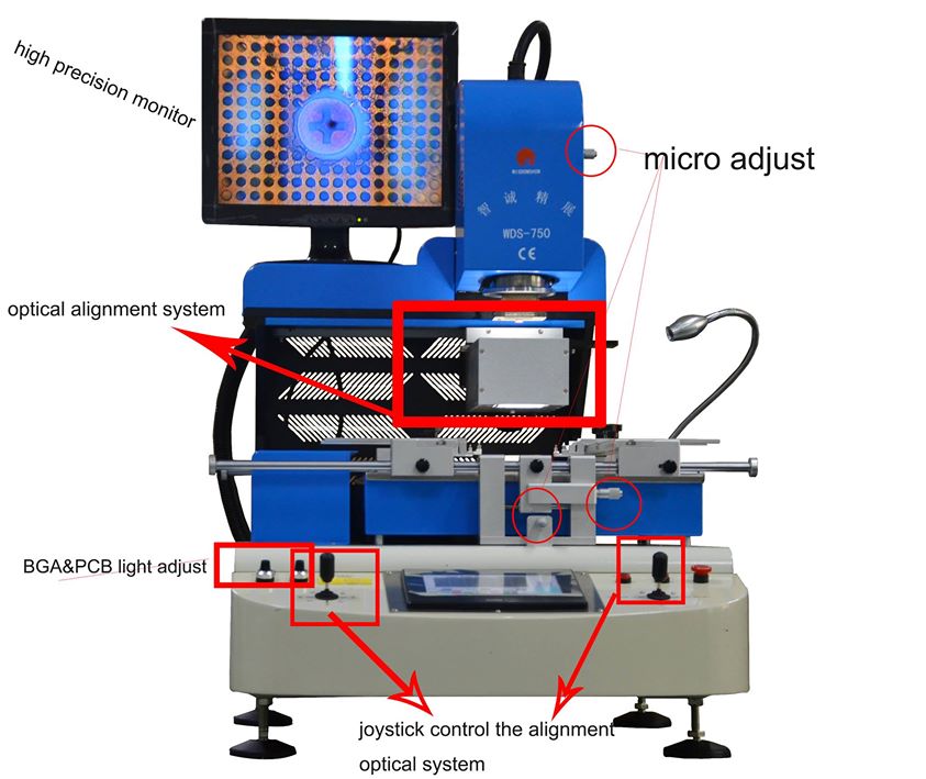 WDS-750 Infrared BGA Rework Station LED TV Computer Motherboard Repair Machine