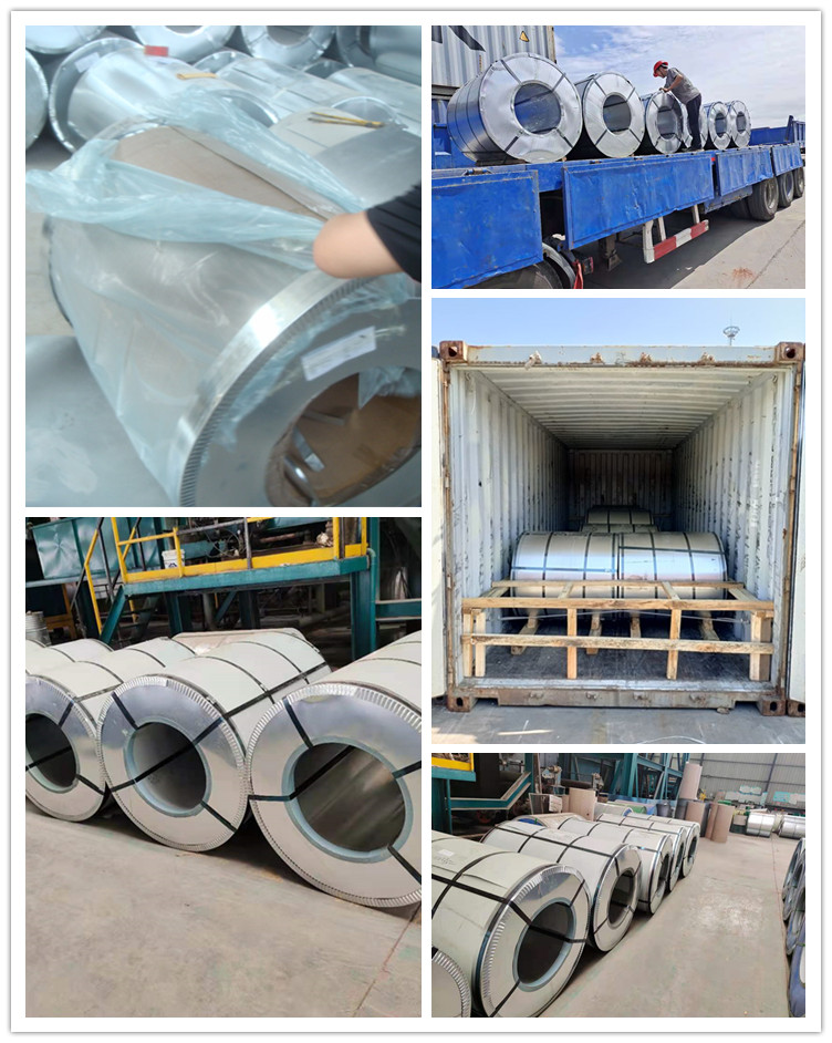 Steel Coil Hot Dipped A792 Aluzinc Galvalume Sheet Aluzinc Zinc Aluminum Alloy Coated GI Coil Package Sea Worthy Packing