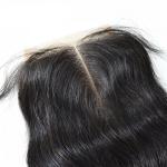 Middle Part Curly Human Hair Wigs Lace Closure With Baby Hair 4x4
