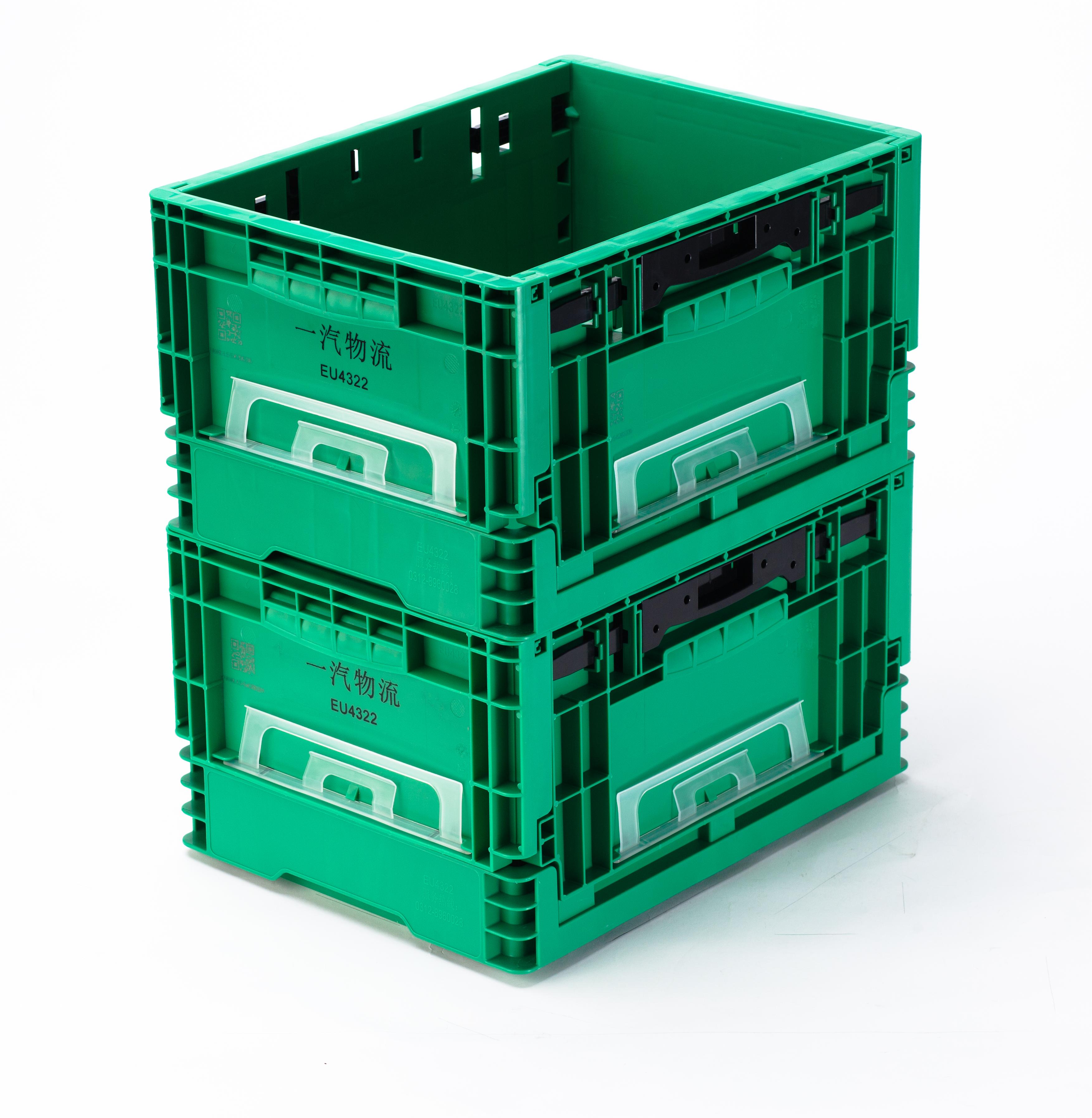 Collapsible EU Crate for Parts Logistic 400x300x230mm Customized Color Foldable Box