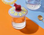Customizable Cute Cartoon Coffee Cup Silicone Lid Reusable Dustproof Cup Lid,