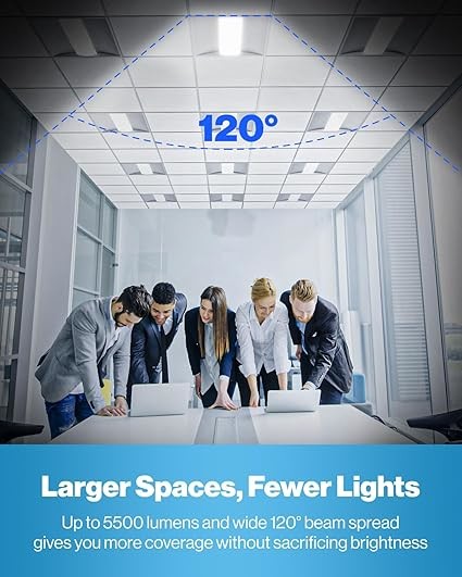 Aluminum LED Troffer Light 30W 25W 20W 15W 120° Beam Angle