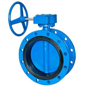 Quality BS EN Manufacturing Manual Ductile Cast Iron Lug Wafer Flanged Type Butterfly Valve Price wholesale