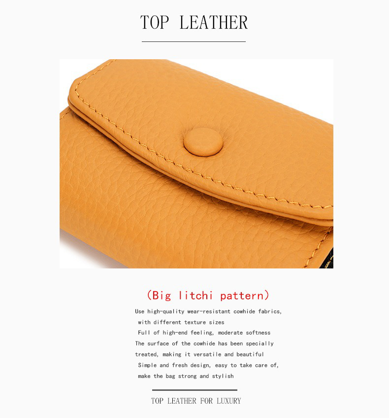 Stylish First-Layer Cowhide Short Accordion Card Holder with Genuine Leather Coin Purse