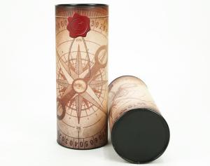 Quality 126.9g SGS Corrugated Paper Cylinder Box 9cm*18cm Size for wine wholesale