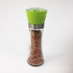 Glass Stainless Steel 255g 180ml Salt Pepper Mill Set for Kitchen