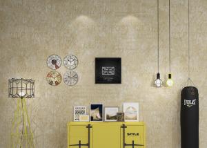 Quality Washable Retro Vintage Wallcovering / Creamy White English Letter Wallpaper wholesale