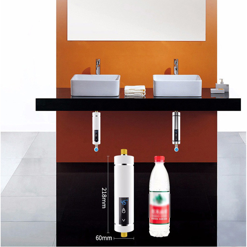 Tankless Bathroom Hot Water Tap instant Electric Shower Heater Faucet 3500-5500W