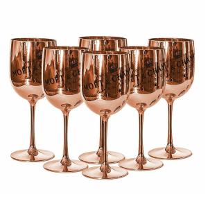 Quality Rose Gold Moet &amp; Chandon Champagne Glasses Flutes Plastic Ice Imperial Acrylic Wine Glass wholesale