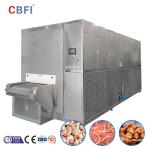 Automatic Industrial Mesh Belt IQF Tunnel Freezer For Shrimp Meat French Fries