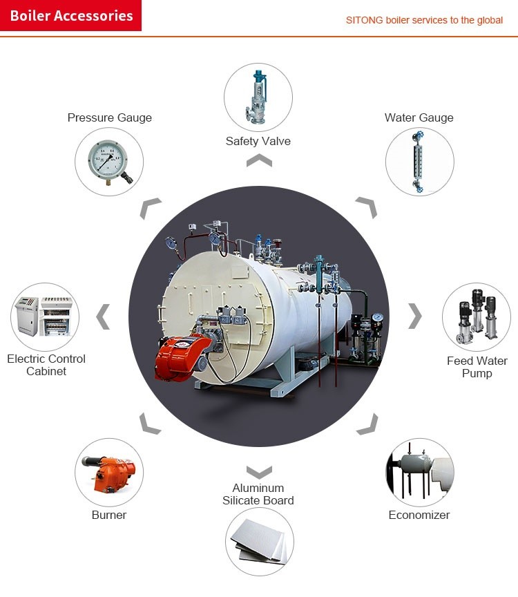 Automatic 1- 20 Ton Industrial Oil Gas Fired Steam Boiler For Textile Mill / Food / Garment Factory