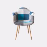 Leisure Mod Willow Patchwork Dining Chair , Sitting Patchwork Lounge Chair