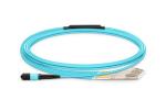 XDK Mtp To Lc Breakout Cable , 9/125 12 Core Single Mode Fiber Optic Cable