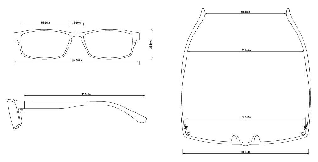 High Performance Comfortable Lightweight Eye Glasses Ultra Light Eyeglasses