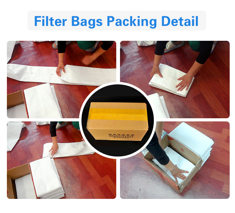 1.8 mm Thick Professional Filter Bag for Flour Mill Dust Collector 300 N/cm2 Intensity