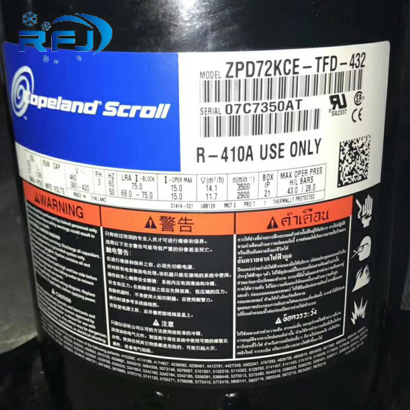 Zsi Series Commercial Fridge Compressor Zsi15kq-Pfs-527 Environment - Friendly