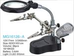 electric iron bracket with lights magnifying glass for repair electrical board