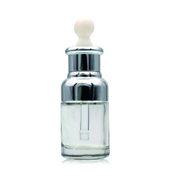 35ml Cosmetic Glass Bottle Empty Serum Oil Essence Clear Colorful Dropper Bottle