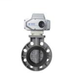 UPVC Plastic Wafer Type Butterfly Valve Electricity Modulated Control