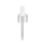 18/410 Silver Shiny Aluminum Glass Dropper Cap Essential Oil Glass Dropper